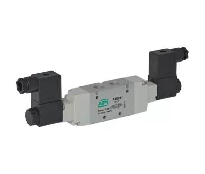 034034 Zawór sterowany elektrycznie 5/2 - 1/4'' pilot zewnętrzny, bistabilny, seria A1K - API